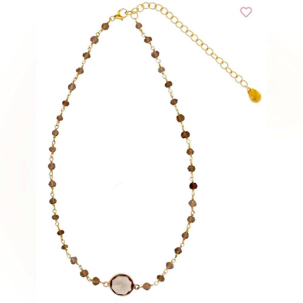 Chan Luu Samantha Choker in Smokey Quartz